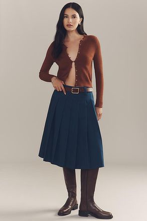 English Factory Low-Rise Pleated Midi Skirt