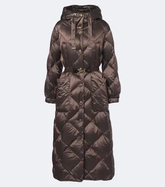 Max Mara Hooded quilted down coat