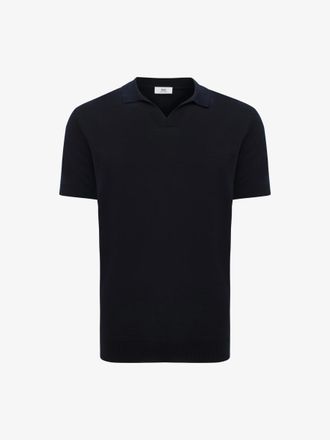 Gentiluomo Polo zonder knopen | Donkerblauw