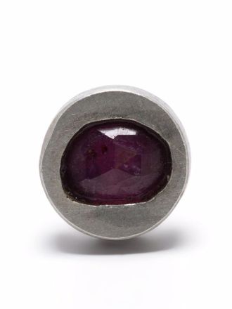 Parts Of Four Orecchino a bottone con rubino - Grigio