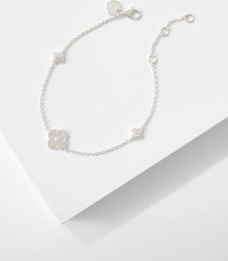 Talbots Sterling Silver Lustre Clover Bracelet - 001 Talbots
