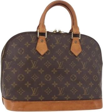 Louis Vuitton Pre-owned Monogram Canvas Hand Bag - Dames - Vintage Handtas - Bruin - ONE Size - Leer - Vintage