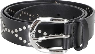 Isabel Marant Black Liliana GB Studded Leather Belt
