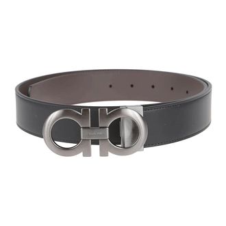 Ferragamo Belts, male, Black, Size: 105 CM Reversible and Adjustable Gancini Belt