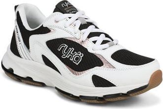 Ryk&auml; Devotion X Walking Sneaker in White Black at Nordstrom, Size 9.5
