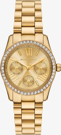 Michael Kors Mini Lexington Pav&eacute; Gold-Tone Watch