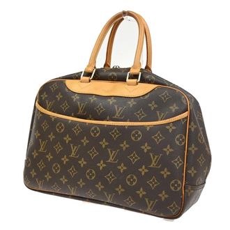 Louis Vuitton Deauville Handbag Monogram Canvas Brown Canvas Handbag (Pre-Owned)