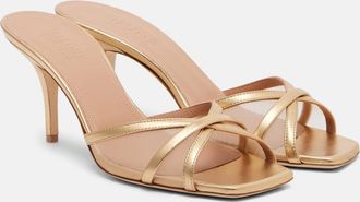 Malone Souliers Perla 70 leather and mesh mules