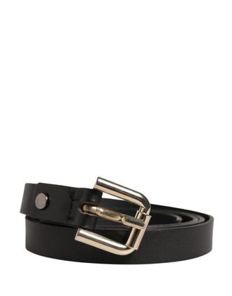 Gianfranco Ferre Leather Slim gold Tone Buckle Waist Men Womens Belt