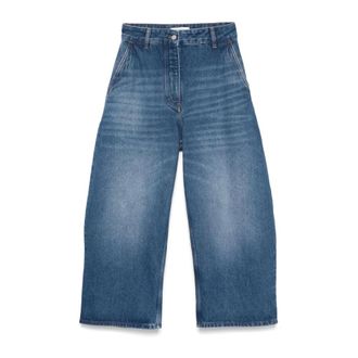 STUDIO NICHOLSON Chalco Wijde Pijpen Jeans - Dames - Jeans - Blauw - Maat: 2XS Denim