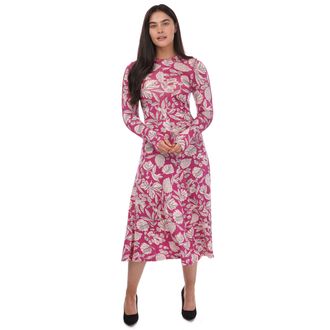 Ted Baker Aloria Afkledende Midi Dress in Roze