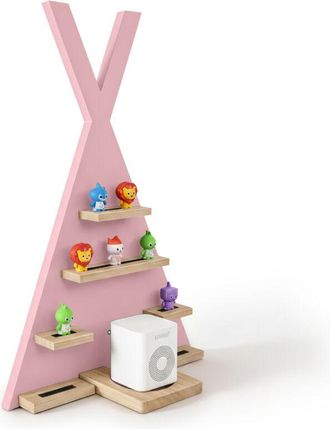 Relaxdays Relaxdays Toniebox shelf, magnetic, for Toniebox & 34 Tonies, tent, HxWxD: 69x49x9 cm, Tonie shelf, pink