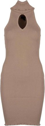 Guess Rib-knit Mini Jurk - Dames - Jurken - Beige - Maat: XL Viscose