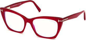 Tom Ford Blue Block Acetate Cat-Eye Optical Glasses