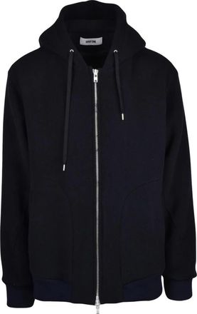 Mauro Grifoni Fleece jas - Heren - Vesten met rits - Blauw - M - Wol - Hoodies & sweatvesten