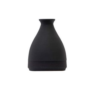 Nearly Natural 10-in Cone Stone Vase Black Matte at Nordstrom