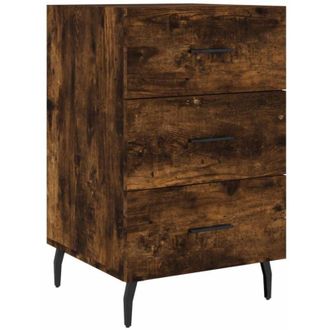 vidaXL Bedside Cabinet Smoked Oak 40x40x66 cm Engineered Wood Vidaxl
