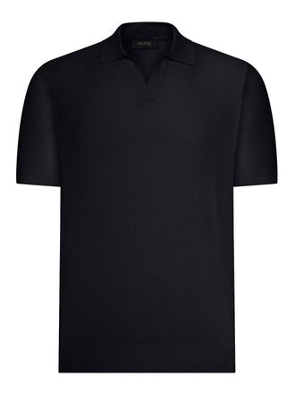 Nome Short-Sleeved Silk And Cotton Polo Shirt