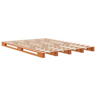Berkfield Home Pallet Bed Wax Brown 140x200 cm Solid Wood Pine