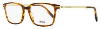Ermenegildo Zegna Mens Rectangular Leggerissimo Eyeglasses EZ5246 052 Havana/Gold 54mm