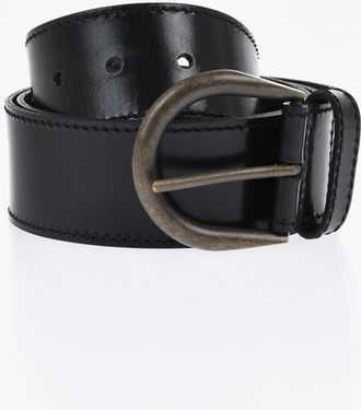 Saint Laurent Vintage Finished Leather Belt 50mm size 100