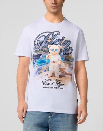 Philipp Plein Round Neck T-Shirt Teddy Yachting Men in White at Nordstrom, Size Xxx-Large