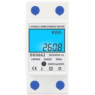 OEM Contador De Electricidad Monof&aacute;sico, Medidor De Energ&iacute;a El&eacute;ctrica Digital, Medidor De Electricidad Monof&aacute;sico Para Riel Din, Medidor De Electricidad M