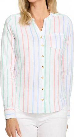 FDJ Long Sleeve Shirt In Monte Carlo Stripe