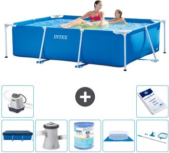 Intex Piscina Con Estructura Rectangular - 220x150x60 Cm - 7-piezas S30028