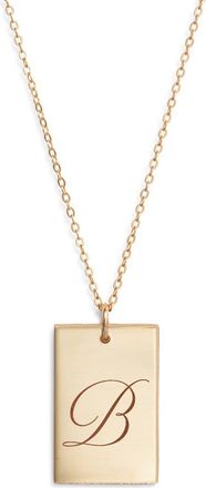 Set & Stones Stella Initial Pendant Necklace in Gold /B at Nordstrom