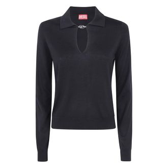 Diesel M-Lilli Drop Top - Dames - Longsleeves - Zwart - XS - Katoen - Tops