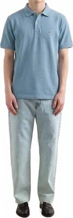 Edmmond Studios Duck Polo Shirt In Steel