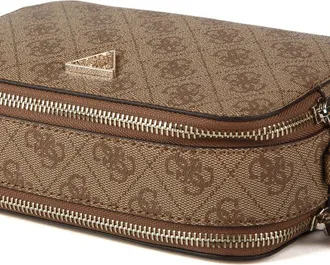 Guess Womens Satchel Bag Latte Logo-Brown Polyurethane - Satchel-Bags Logo/brown