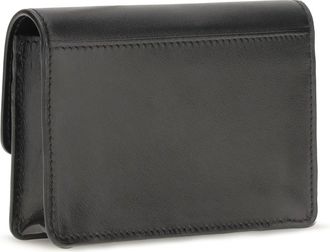 Christian Louboutin Womens Bettina Card Holder Paris Black-Gold Calf Leather Bos Taurus Wallet Black/gold