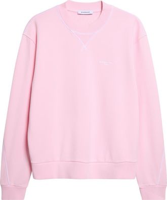 Givenchy Couture Seam Cotton Fleece Sweatshirt in Light Pink at Nordstrom, Size Xx-Large