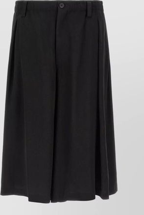 Yohji Yamamoto eight tuck trousers pleats buttons belt loops