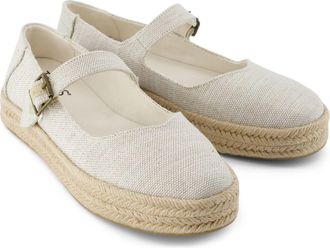 Toms Toms Carolina Mary Jane Nylon Womens Natural Espadrilles Textile - Size UK 6