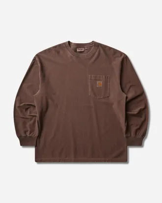Carhartt Work in Progress Men s Loose Pocket Longsleeve T-Shirt Tobacco (Garment Dyed)
