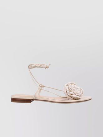 Magda Butrym flat sandal crochet flowers