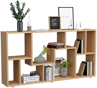 ebuy24 Ebuy24 - Vcm Estante De Madera Estante De Medios Estante Almac&eacute;n Divisor Decoraci&oacute;n Estante Lanisa L (haya)