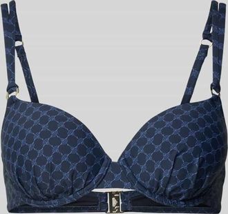 Joop Bikini-Oberteil mit Logo-Muster Modell Cortina Beach in Dunkelblau, Gr&ouml;&szlig;e 36B