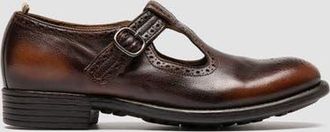Officine Creative Calixte 071 Leather T-Bar Shoes in Brown at Nordstrom, Size 40