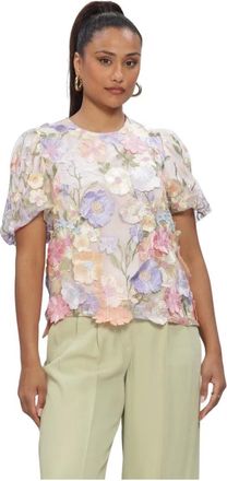 Y.A.S Y.a.s, Overhemden, Dames, Veelkleurig, S, Polyester, Flowering SS Top