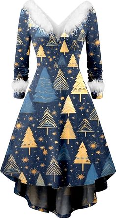 Generic Christmas Dresses, Santa Claus Cosplsy Dress Costume Winter Dresses for Women UK Plus Size Little Black Dress for Women Christmas Fancy Outfit Holiday