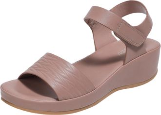 Generic Women Fashion Sandals with Hook and Loop Closure Comfortable Versatile Footwear for Daily Wear and Casual Outings (Purple, 4.5)