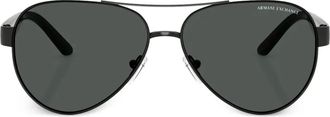 A|X Armani Exchange Occhiali da sole con montatura stile pilota - Nero
