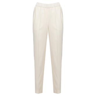 PESERICO Aurea Broek - Dames - Broeken - Wit - Maat: M Viscose