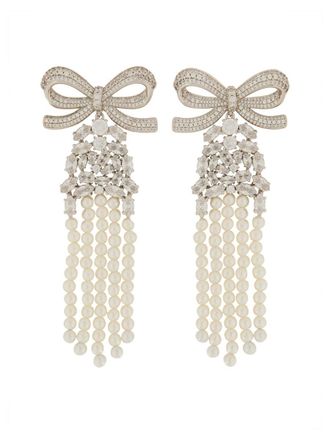 Self Portrait Drop Earrings With Bow