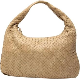 Bottega Veneta Pre-owned Veneta Hobo - Dames - Vintage Schoudertas - Beige - ONE Size - Leer - Vintage