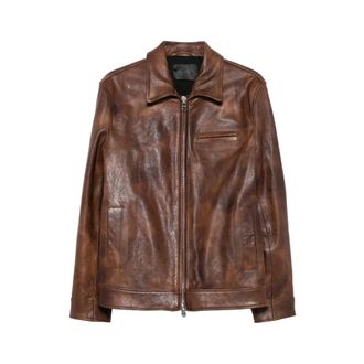 Dondup Leather Outerwear Dondup - male - Dondup - Leather Jackets - Brown - M - Jackets